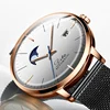 High quality luxury automatic mechanical stainless steel leather man hand watch bracelet wrist watch