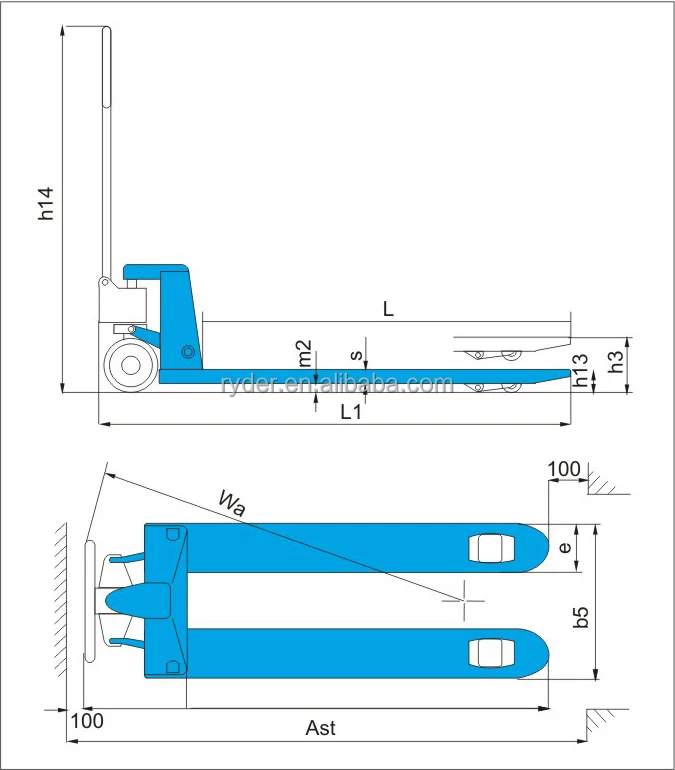 Casting Hand Pallet Jacks For Warehouse 3 Ton Battery Lifting Casting Hand Pallet Jacks For Warehouse 3 Ton Battery Lifting Truck With Small Turning Radius