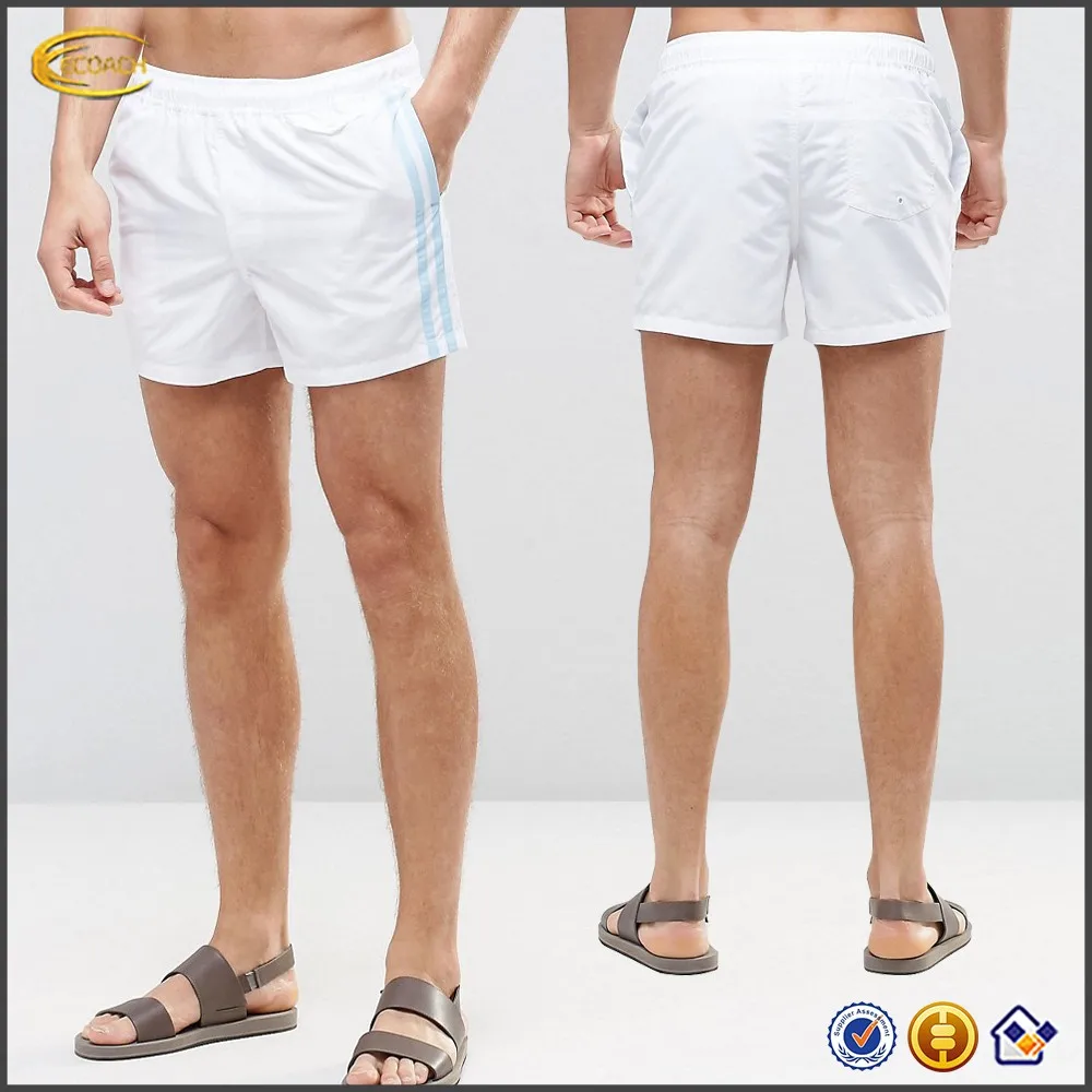 white beach shorts mens