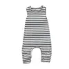 baby boys romper long pants kids knit suits grey and white striped rompers