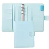 Professional PU Leather Note Book Portfolio 6 Ring Binder A5 with Custom Logo