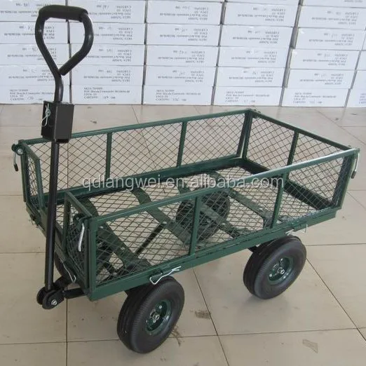Cart Wagon Steel Mesh Deck,Garden Carts With Bicycle Wheels Buy