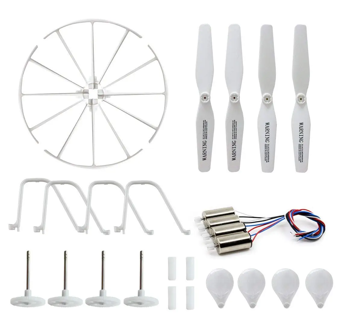 BTG Motor Parts for Syma X5UC X5UW RC Quadcopter- Spare Parts: 4 Motors; 4 Gear Sets; 4 Propellers, 4 Protection frames, 4 Landing Gears