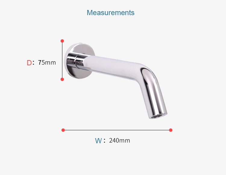 Touchless brass automatic sensor wall mounted faucet