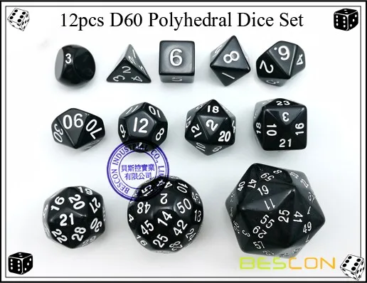 14PC Set Polyhedral D4 D6 D8 D20 Würfel für TRPG Brettspiel Dungeons & 