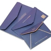 Business Invitation Multi-color Elegant Kraft Paper Packing Envelope With Gilded Edge