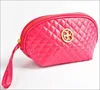 Wholesale shell shaped sewing portable makeup bag with metal private label