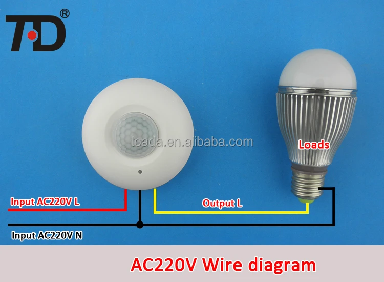 Ac220v Ceiling Mount Infrared Pir Motion Sensor Switch Ac220v Ceiling Mount Infrared Pir Motion Sensor Switch