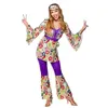 Adult 60s 70s Groovy Lady Hippy Flower Power Womens Ladies Fancy Dress Costume AD1711