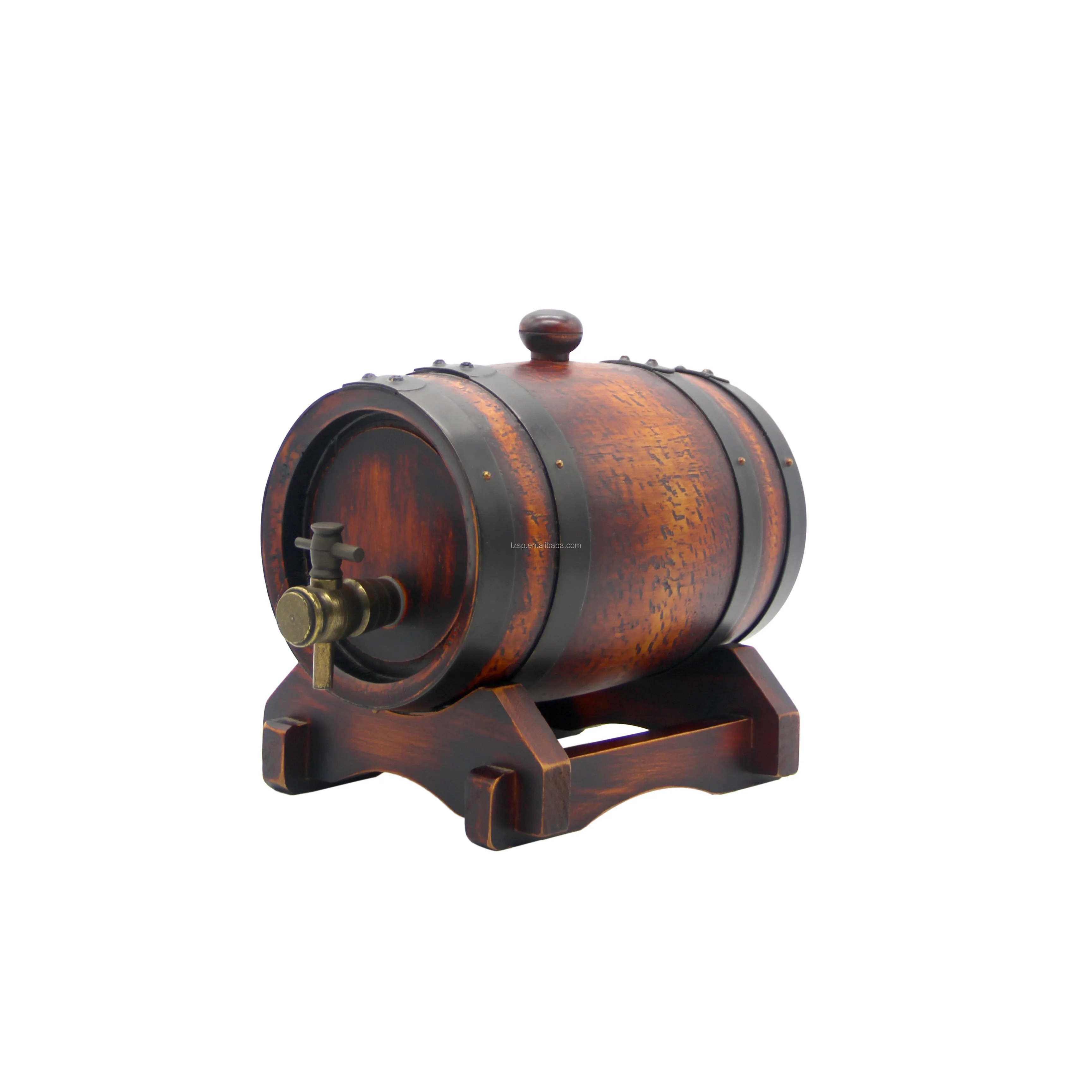 Factory Customized 5.0l High Quality Oak Wine Barrels With Foil Bag For