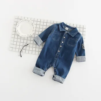 jeans romper for baby boy