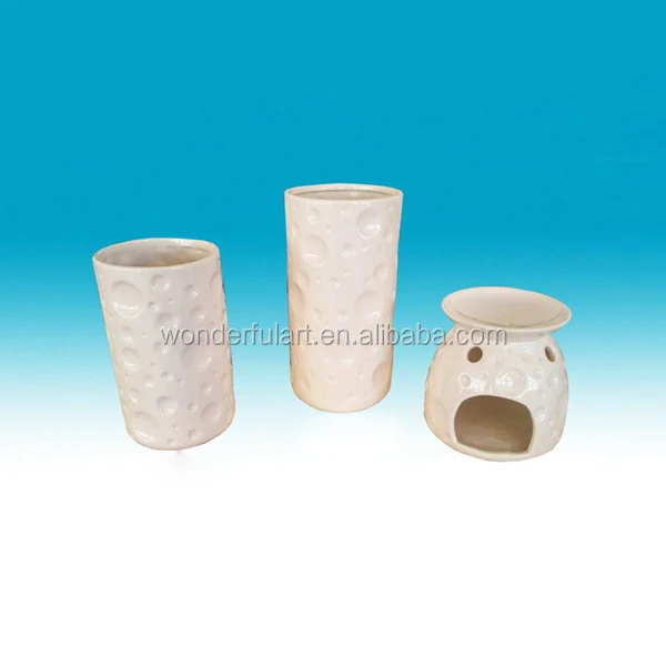 Factory wholesale price ceramic incense oil warmer tea light burner and paraffin wax candle holder for homeware interior decor.
