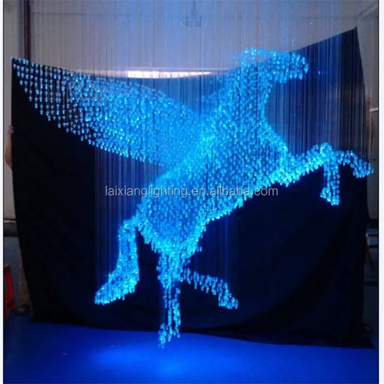 Animals design led fiber optic light size costom chandelier various color diy chandelier lamps