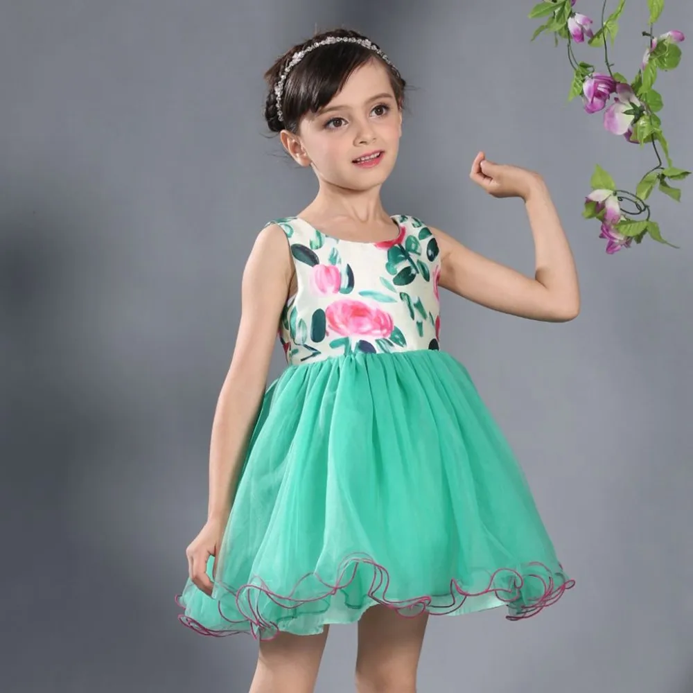 2016 Summer Girl Party Dress Fashion Frock For Kids Children Wonderful ...