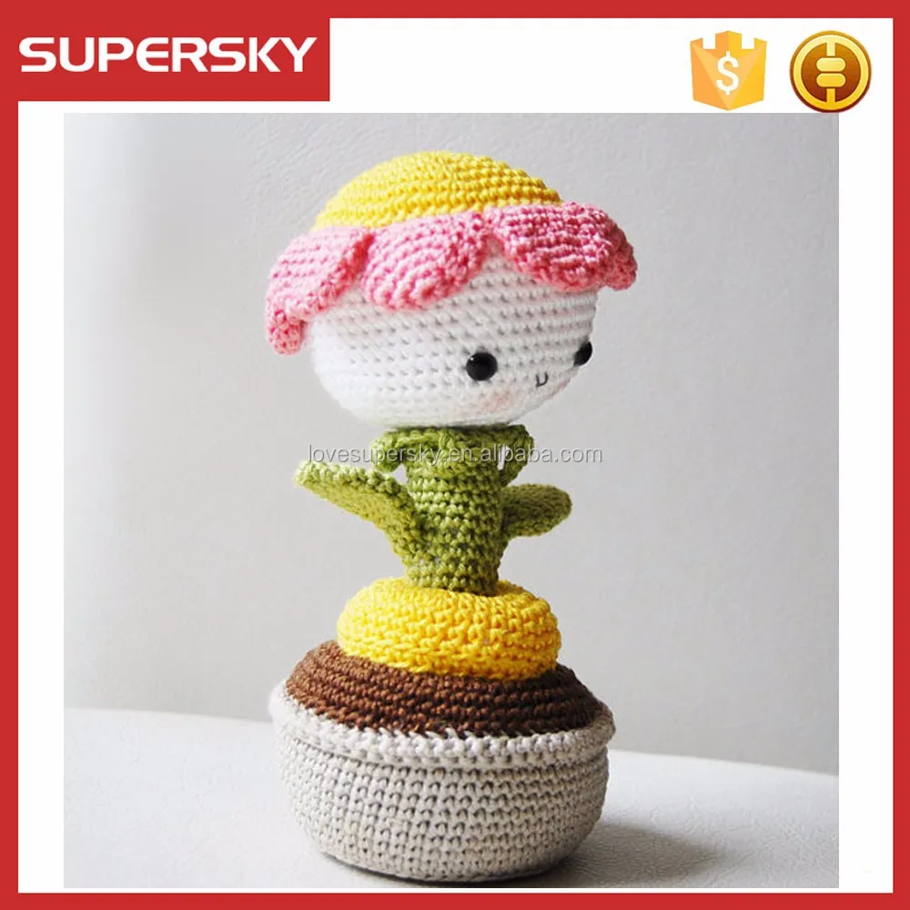 V724面白い手作りかぎ針編みのおもちゃ花柄あみぐるみ人形のおもちゃ Buy 面白い手作りかぎ針おもちゃ 花柄あみぐるみ人形おもちゃ 素敵な人形のおもちゃ Product On Alibaba Com