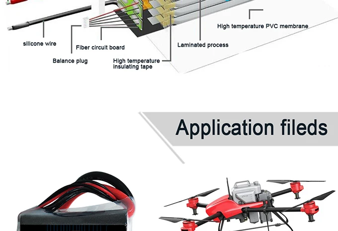 Rc lipo battery 10000/16000/22000mah 25c 14.8v 3s 4s 5s 6s li-poymer battery pack