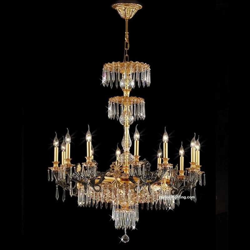 Best Design Luxury Brass Chandelier Crystal Brass entryway Chandelier