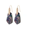 Fashion Vintage Colorful Geometry Irregular Acrylic Golden Hook Stud Earrings For Women