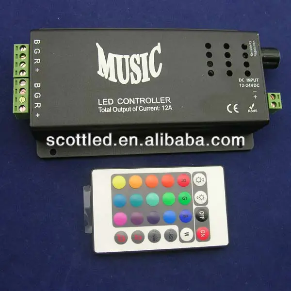 christmas rgb led light sound control music ir controller