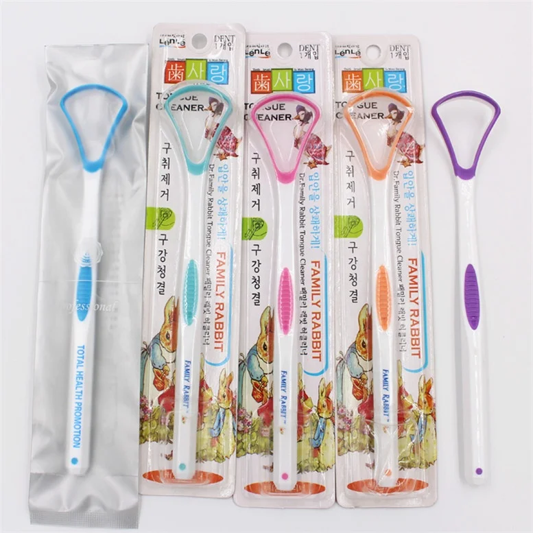Amazon Fda Approved Oem Customized Plastic Tongue Cleaner/scraper With