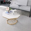 Stainless steel gold Nordic marble glass coffee table