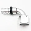 90 Degree PushLock Silver Anodized 6AN Hose End Adaptor