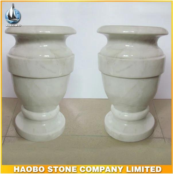 Haobo White Marble Cemetery Vases For Gravestone - Buy Marble Vases For ...