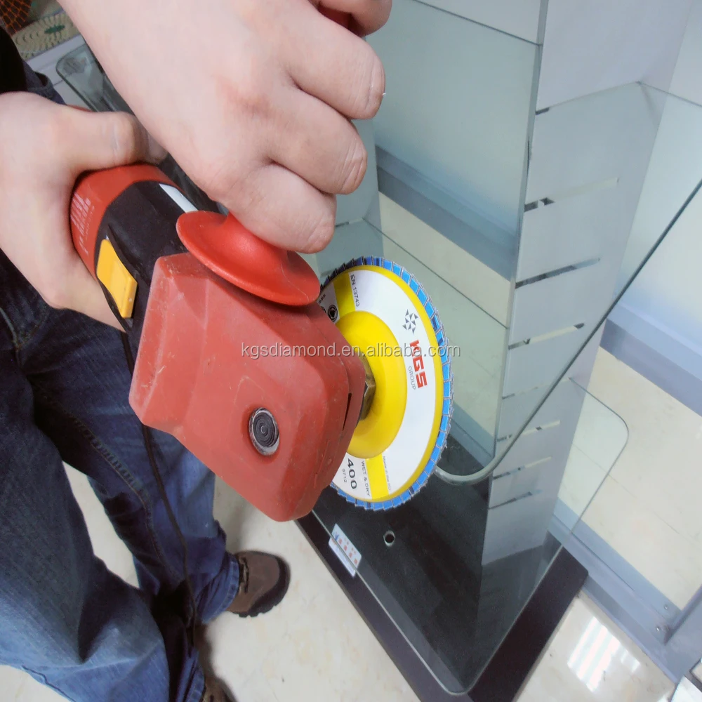 Kgs Diamond Hybrid T Flexible Flap Disc For Concrete Granite Marble Ceramic And Glass Grinding