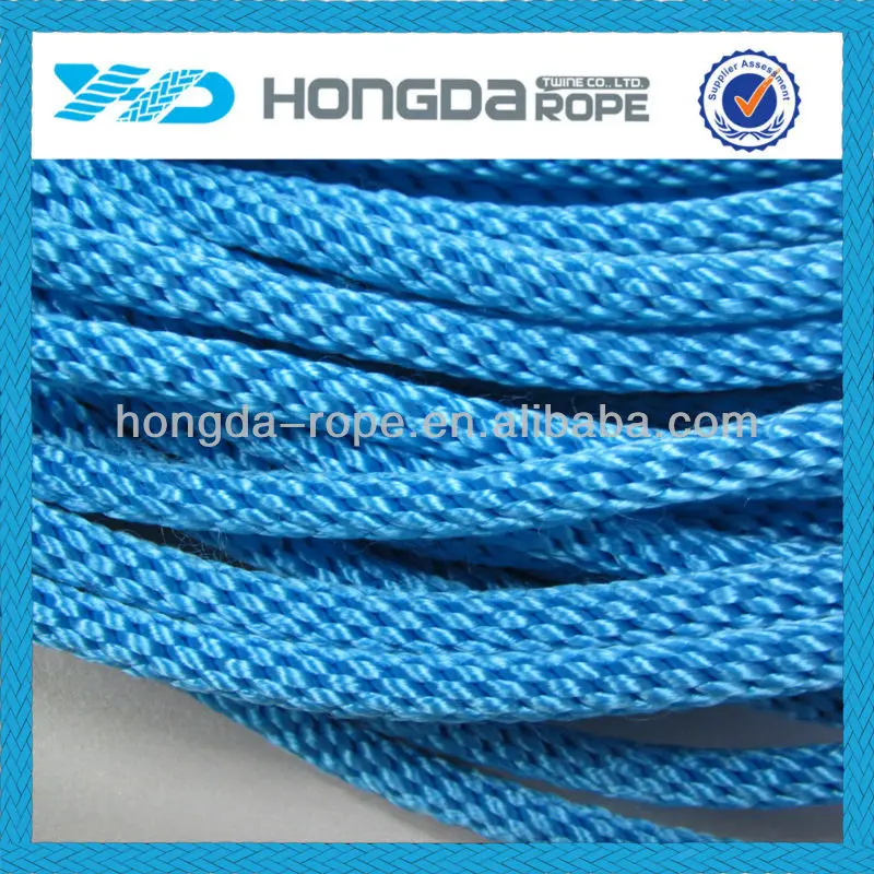 6mm Hollow Braid Polypropylene Rope Blue Colored Polypropylene Rope
