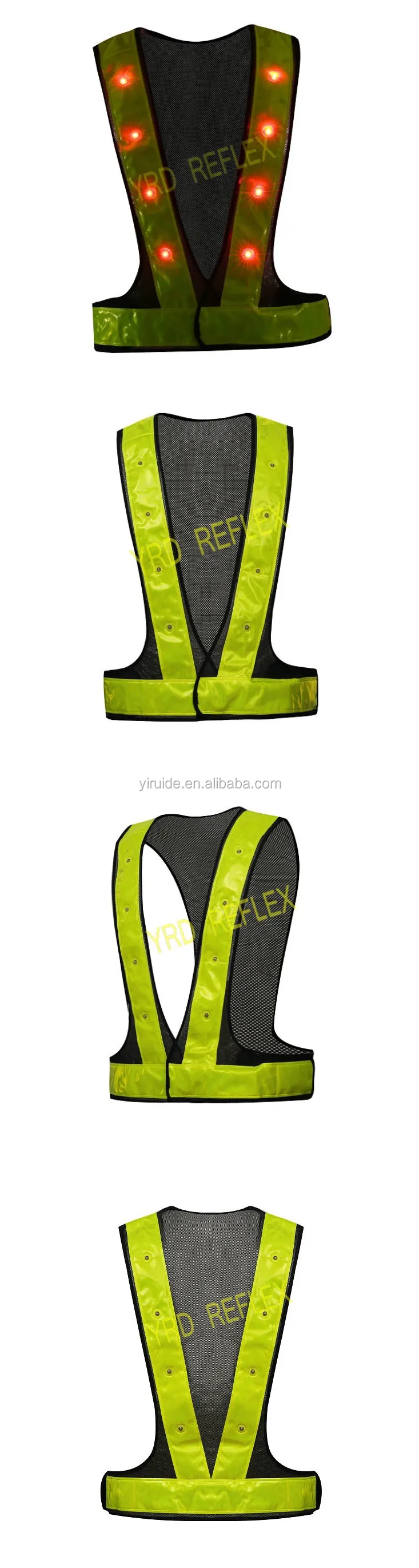 Flashing Running Reflective Vest With Led Lights Buy Reflective Vest