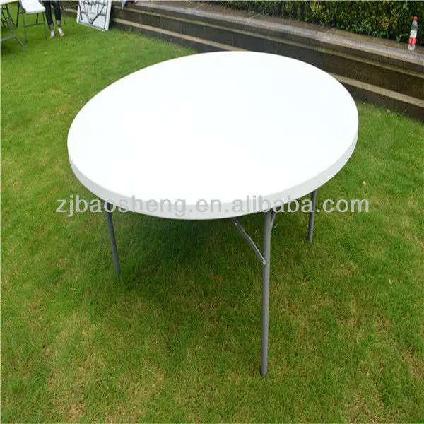 Garden Round Table Hdpe Plastic Outdoor Folding Round Table For Wedding