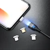 High speed good quality LED Micro Type-c for iPhone 3 in 1 Magnetic Data USB Cable Charger Manufacturer