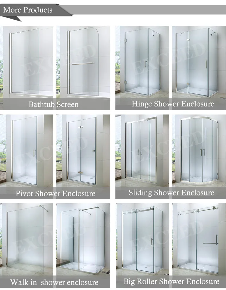 Tempered Glass Shower Wall Panels With Adjustable Support Bar Buy Glass Shower Wall Panels
