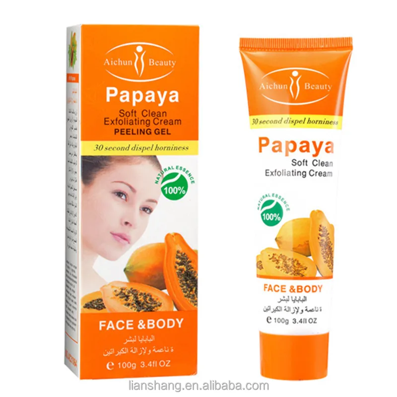 Papaya Facial Cleanser Soft Clean Exfoliating Cream Peeling Gel Face ...