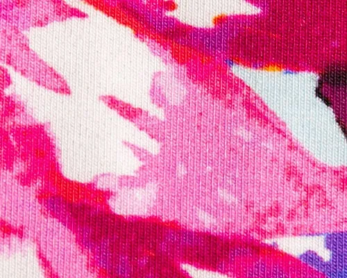 Flower printed cotton spandex knit customized printing fabric