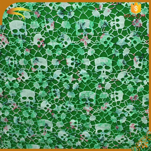 skull lace fabric