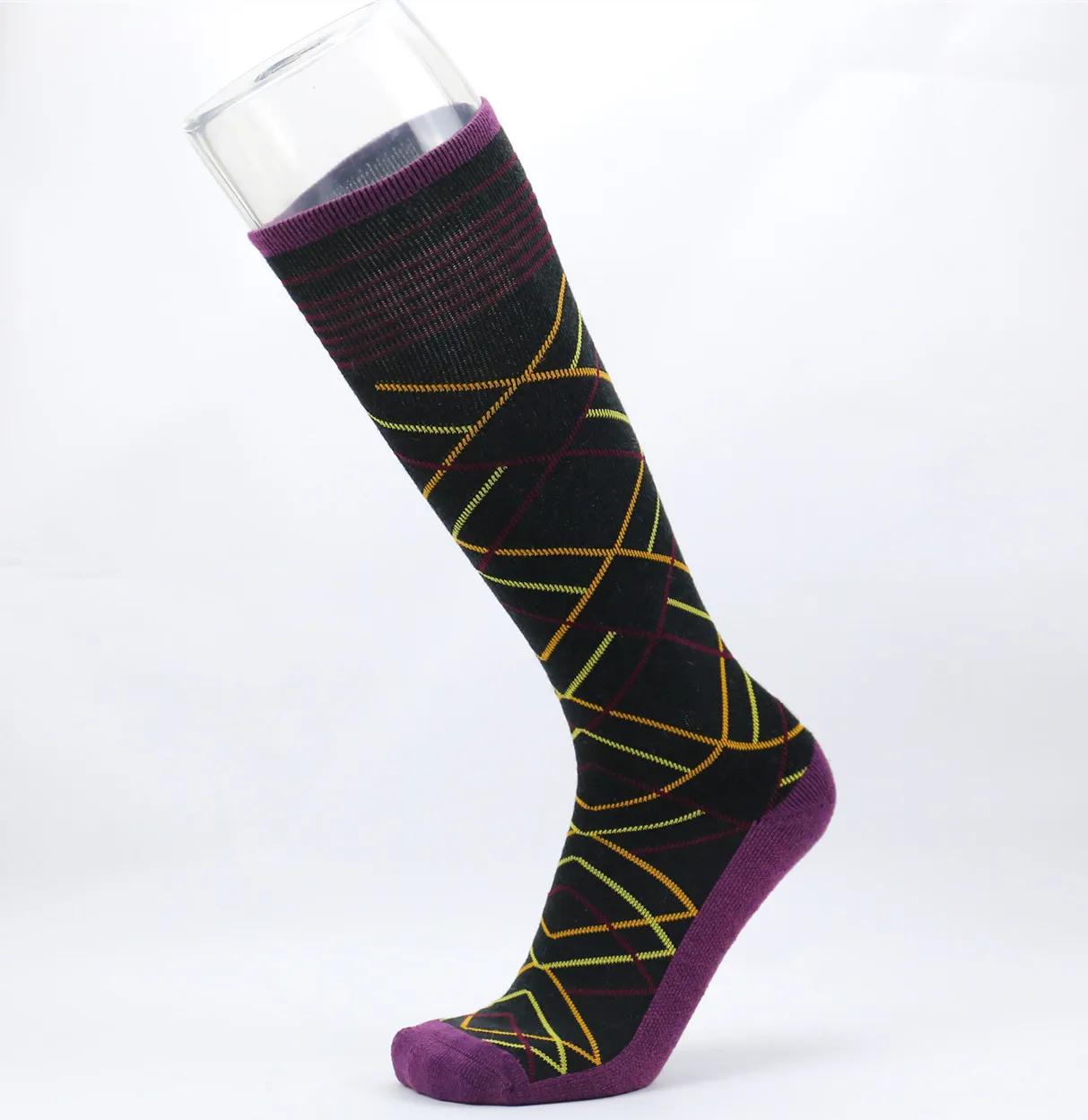 批发使自己的透气拉链美利奴羊毛压缩袜子 dropshipping