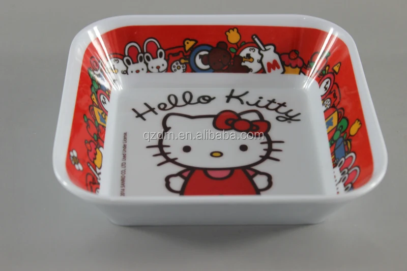 Melamine Kids Square Bowl Baby Candy Bowl Plastic Deep plate
