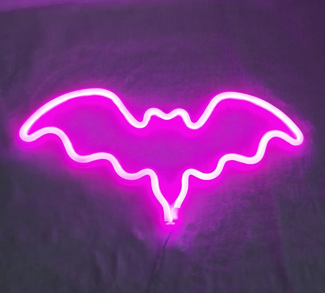 Decorative Bat Led Neon Sign Night Light Wall Decoration Light For ...