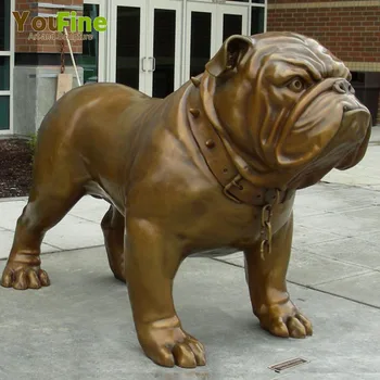 Metal Animal Art Life Size Cast Bronze Bulldog Statue Metal Animal Art Life Size Cast Bronze Bulldog Statue