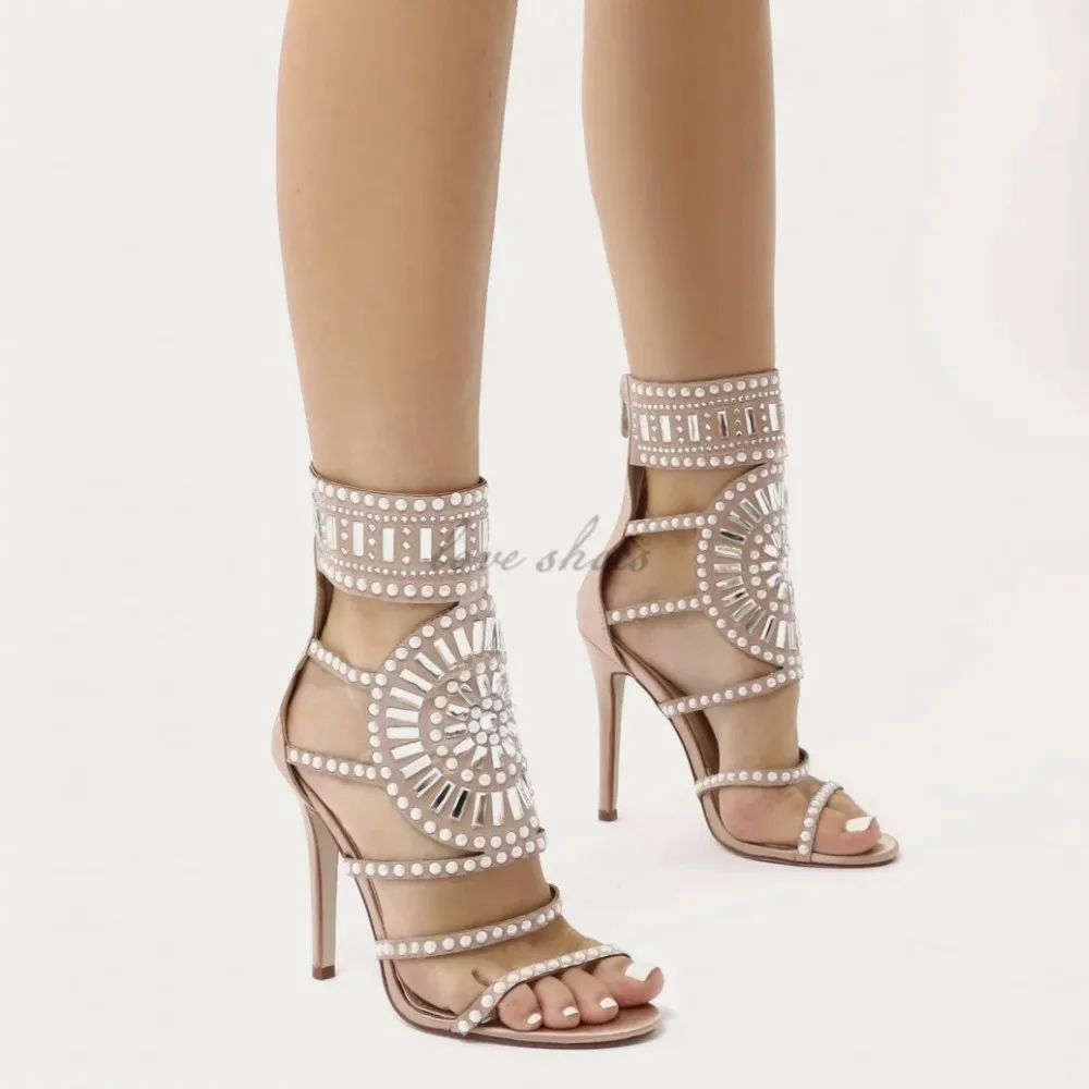 gold satin heels