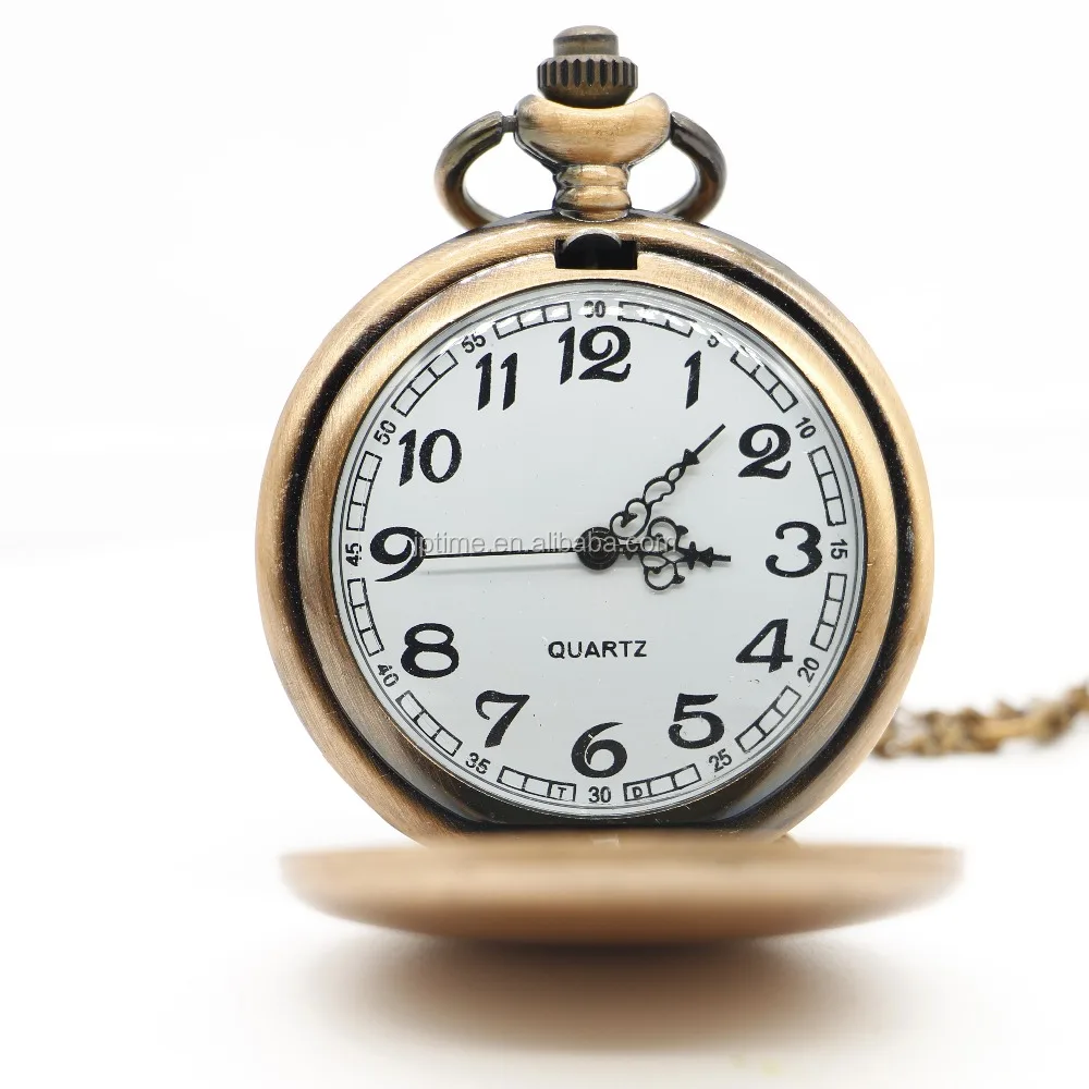 Customize Silver Gold Antique Japan Movt Wholesale Quartz Pocket Watch