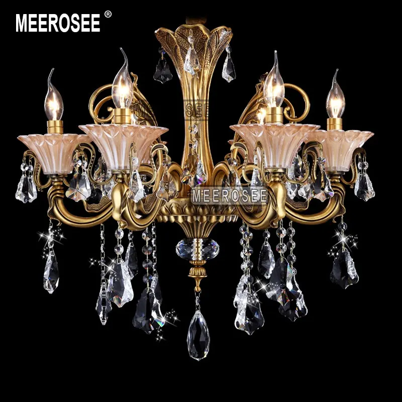 Antique Bronze Oriental Chandelier, Chinese Chandelier for Living Room Bedroom MD8702 L6