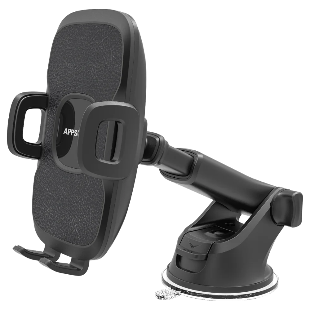 Leather Grain One Button Released Design Telescopic Arm Suction Cup Car