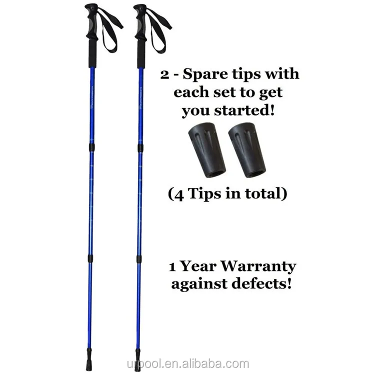 Aluminum Collapsible Antishock Walking / Trekking / Hiking Poles With