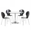 modern round glass dining table and 4 chair