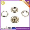 For ornament new item metal 4 parts 333# 10mm stainless ring prong snap button