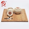 go weiqi game set 19*19 bamboo board customizable handmade woven nature fibres bowls fine Ceramic porcelain stones