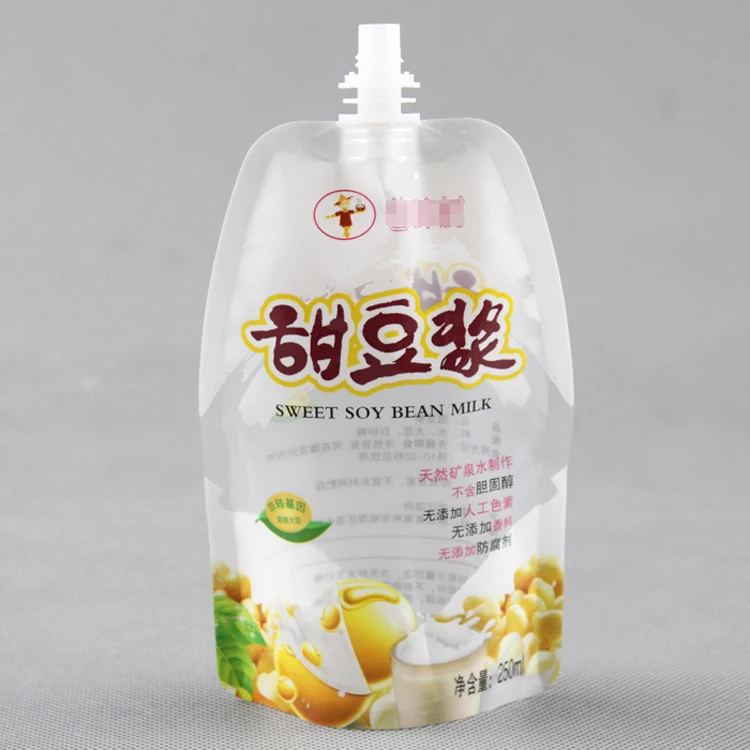 Customized shaped stand up liquid jelly drink spout pouch