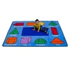 Children Play School Use Rectangular Small 3D Geometric Shapes Rug
